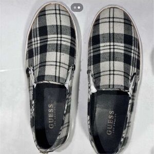 Guess Men's Plaid Slip-On Loafers